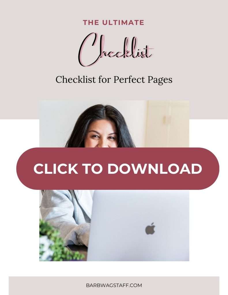 checklist for perfect pages. click to download