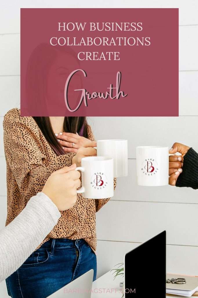 How business collaborations create growth.  With women toasting to their success with a cup of tea.